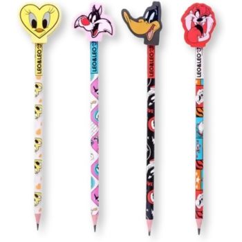 LAPIS COM BORRACHA LOONEY TUNES